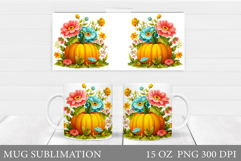 Pumpkin Mug Sublimation. Pumpkin Mug Design Product Image 1