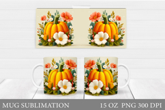 Pumpkin Mug Sublimation. Pumpkin Mug Design Product Image 1