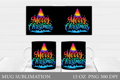 Christmas Tree Mug Sublimation. Christmas Tree Mug Design Product Image 1