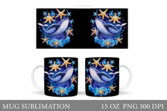 Whale Mug Sublimation. Sea Mug Design Product Image 1