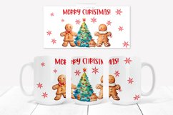 Christmas gingerbread man mug wrap sublimation design