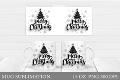 Christmas Tree Mug Sublimation. Christmas Tree Mug Design Product Image 1