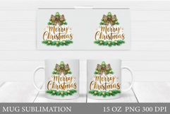 Christmas Tree Mug Design. Christmas Tree Mug Sublimation Product Image 1