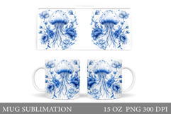 Jellyfish Mug Design. Jellyfish Sublimation Product Image 1