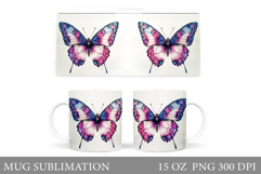 Butterfly Mug Sublimation. Butterfly Mug Design Product Image 1