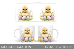 Easter Duck Mug Design. Easter Mug Sublimation Product Image 1