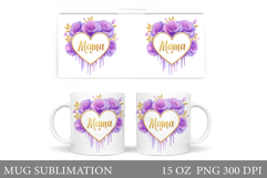 Mother's Day Mug Sublimation. Flowers Mug Design Product Image 1