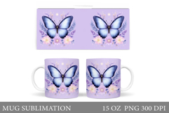 Butterfly Mug Design. Butterfliy Mug Sublimation Product Image 1