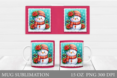 Christmas Snowman Mug Design. Christmas Mug Sublimation Product Image 1