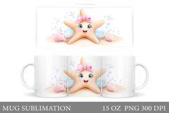 Cute Starfish Mug Design. Starfish Sublimation Product Image 1
