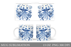 Jellyfish Mug Design. Jellyfish Sublimation Product Image 1