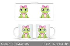 Cute Turtle Mug Sublimation. Sea Turtle Mug Design Product Image 1