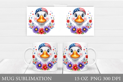 Patriotic Goose Mug Design. Patriotic Mug Sublimation Product Image 1