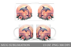 Dolphin Mug Sublimation. Dolphin Sublimation Product Image 1