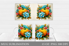 Pumpkin Mug Design. Pumpkin Mug Sublimation Product Image 1