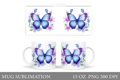 Butterfly Mug Design. Butterfliy Mug Sublimation Product Image 1