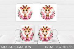 Cute Giraffe Mug Design. Cute Giraffe Sublimation Product Image 1