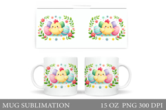 Easter Chick Mug Design. Easter Mug Sublimation Product Image 1