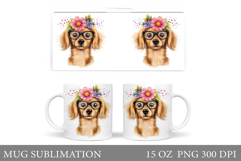 Cute Dog Mug Sublimation. Cute Dog Sublimation Product Image 1