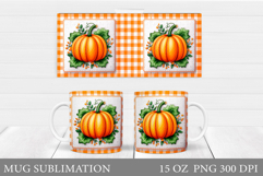 Pumpkin Mug Sublimation. Pumpkin Mug Design Product Image 1