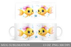 Cute Fish Mug Design. Cute Fish Mug Sublimation Product Image 1