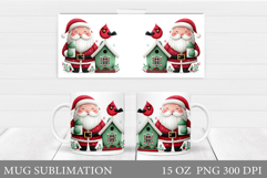 Santa Claus Mug Design. Christmas Mug Sublimation Product Image 1