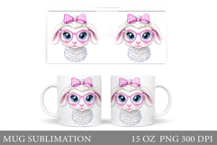Cute Lamb Mug Design. Funny Lamb Sublimation Product Image 1