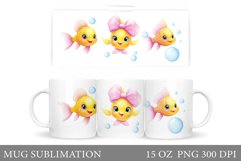 Cute Fish Mug Design. Cute Fish Mug Sublimation Product Image 1