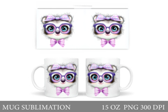 Cute Sloth Mug Sublimation. Sloth Glasses Mug Design Product Image 1