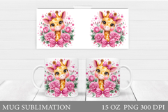Cute Giraffe Mug Design. Cute Giraffe Sublimation Product Image 1
