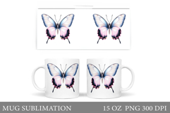 Butterfly Mug Design. Butterfliy Mug Sublimation Product Image 1