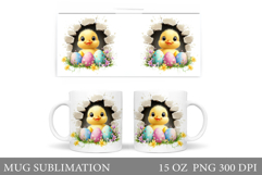 Easter Duck Mug Design. Easter Mug Sublimation Product Image 1