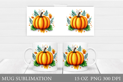Pumpkin Mug Sublimation. Pumpkin Mug Design Product Image 1