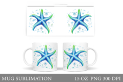 Starfish Mug Design. Starfish Sublimation Product Image 1