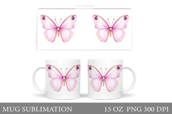 Butterfly Mug Sublimation. Butterfly Mug Design Product Image 1