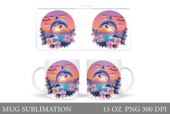 Dolphin Mug Sublimation. Dolphin Sublimation Product Image 1