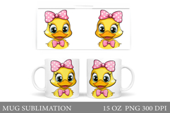 Cute Duck Mug Design. Cute Duck Mug Sublimation Product Image 1