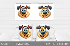 Cute Dog Mug Sublimation. Cute Dog Sublimation Product Image 1