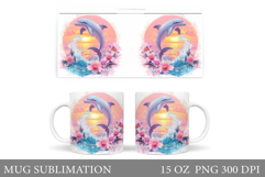Dolphin Mug Sublimation. Sea Mug Sublimation Product Image 1