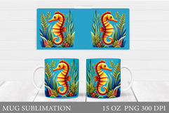 Seahorse Mug Sublimation. Seahorse Sublimation Product Image 1