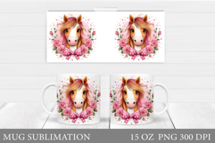 Cute Horse Mug Design. Cute Horse Sublimation Product Image 1