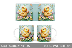 Easter Duck Mug Design. Easter Mug Sublimation Product Image 1