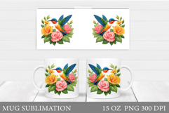 Cute Hummingbird Mug Design. Cute Hummingbird Sublimation Product Image 1