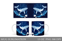 Whale Mug Sublimation. Sea Mug Design Product Image 1