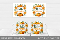 Pumpkin Mug Sublimation. Pumpkin Mug Design Product Image 1