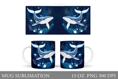 Whale Mug Design. Whale Sublimation Product Image 1