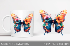 Butterfly Mug Design. Butterfly Sublimation Product Image 1