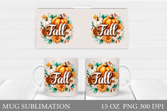 Fall Pumpkin Mug Design. Fall Mug Sublimation Product Image 1