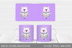 Christmas Bear Mug Design. Christmas Mug Sublimation Product Image 1