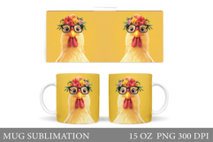 Chicken Mug Design. Funny Chicken Mug Sublimation Product Image 1